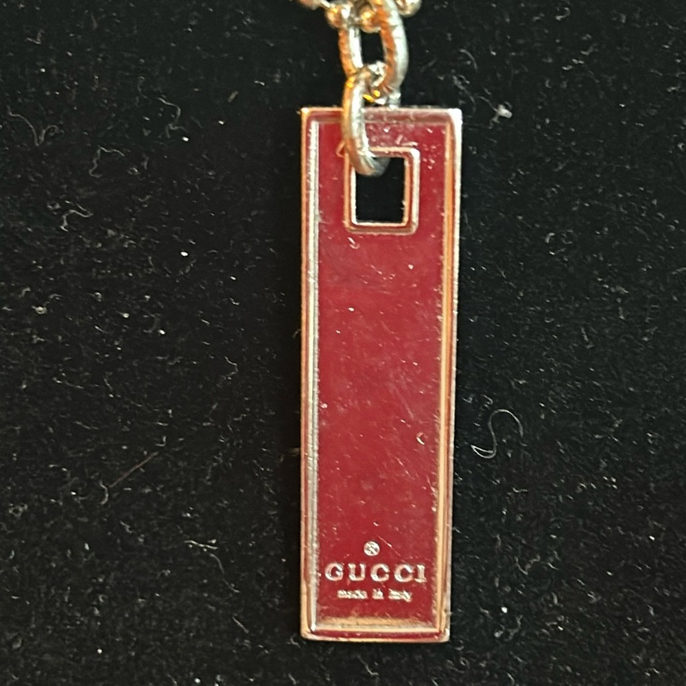 Gucci Vintage Silver Plated pendant on 23.5 inch Chain